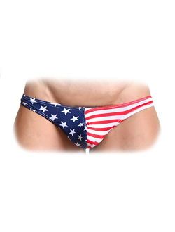 Evankin Men's USA American Flag Thong G-String Sexy Underwear