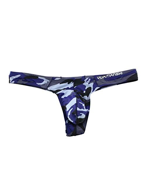 MuscleMate UltraFit Men's Camouflage Thong Underwear, Hot Men's Thong G-String Undie