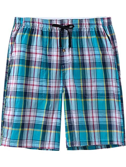 JINSHI Mens 2 Pack Pajama Shorts Elastic Waist Lounge Sleep Shorts with Pockets