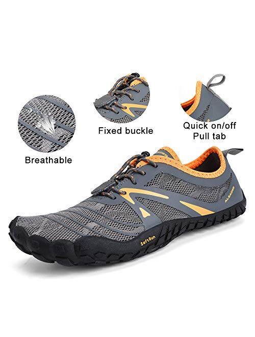 ALEADER Men's Minimalist Trail Running Shoes Barefoot | Wide Toe | Zero Drop