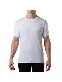 Sweatproof Undershirt for Men with Underarm Sweat Pads (Original Fit, Crew Neck)