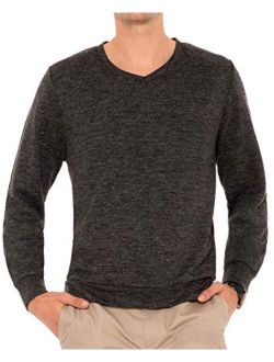 Mens V Neck Sweater - Moisture Wicking Dry Fit - Lightweight Fashion Sweaters