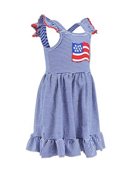 Unique Baby Girls 4th of July American Flag Dress