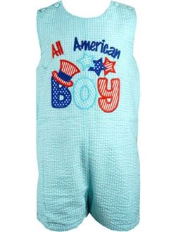 Angeline Baby Toddler Boys 4th of July Independence Day Shortall Jon Jon Romper