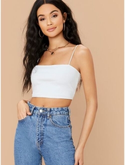 Ribbed Cropped Cami Top