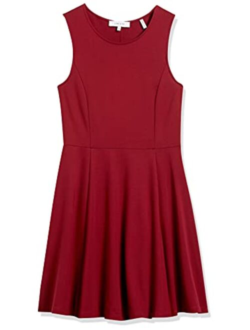 Amazon Brand - Lark & Ro Women's Sleeveless Wide Scoop Neck Fit and Flare Dress