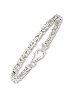 2mm thick solid sterling silver 925 Italian Byzantine, Etruscan, Birdcage, Bird's Nest, King's Braid link chain necklace bracelet anklet jewelry - 15, 20, 25, 30, 35, 40,