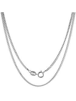 Very Fine Sterling Silver 1-3mm Curb Link Anklets for Women Nickel Free Italy 9-10 inch