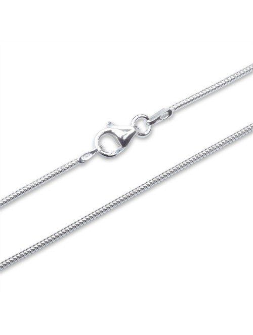 1mm thick solid sterling silver 925 Italian round SNAKE chain necklace chocker bracelet anklet with lobster claw clasp - 15, 20, 25, 30, 35, 40, 45, 50, 55, 60, 65, 70, 7