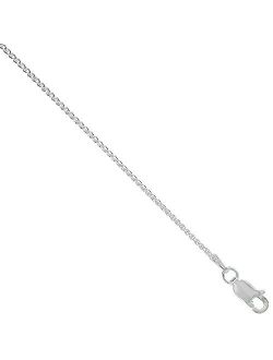 Sterling Silver Spiga Wheat Chain Necklaces & Bracelets Nickel Free Italy, 7-30 inch