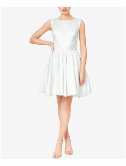 Womens White Lace Boat Neck Prom Dress Regular 0