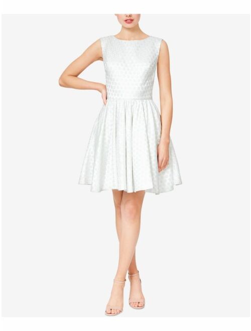 BETSEY JOHNSON Womens White Lace Boat Neck Prom Dress Regular 0