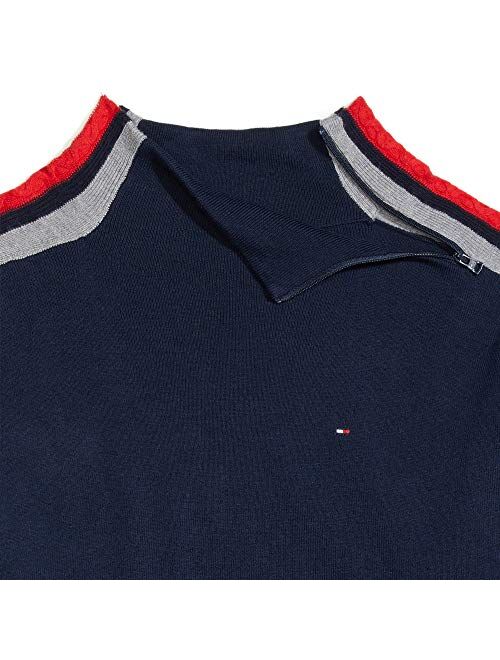 Tommy Hilfiger Women's Adaptive Turtleneck Sweater with Zip Closure at Left Shoulder