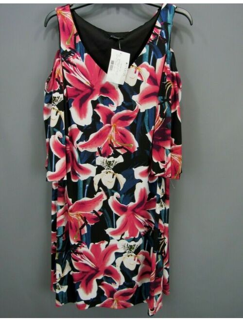 Connected Cold-Shoulder Floral Dress MSRP $69 Size 12 # 21B 271 NEW