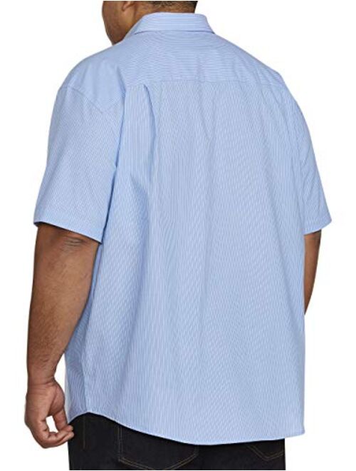 Amazon Essentials Men's Big and Tall Short-Sleeve Stripe Shirt fit by DXL