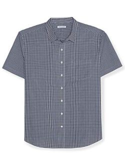 Men's Big and Tall Short-Sleeve Gingham Shirt fit by DXL