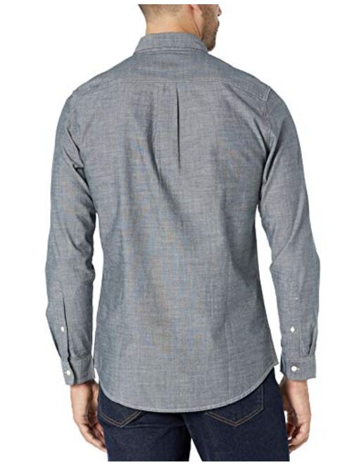 Amazon Essentials Men's Slim-fit Long-Sleeve Chambray Shirt