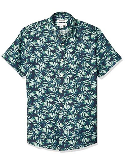 Amazon Brand - Goodthreads Men's Standard-Fit Short-Sleeve Linen and Cotton Blend Shirt