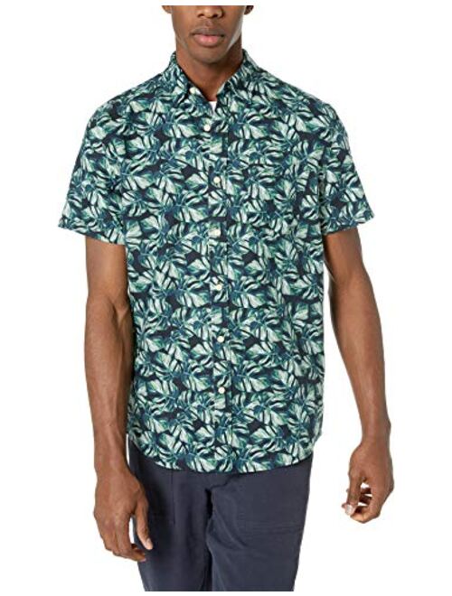 Amazon Brand - Goodthreads Men's Standard-Fit Short-Sleeve Linen and Cotton Blend Shirt