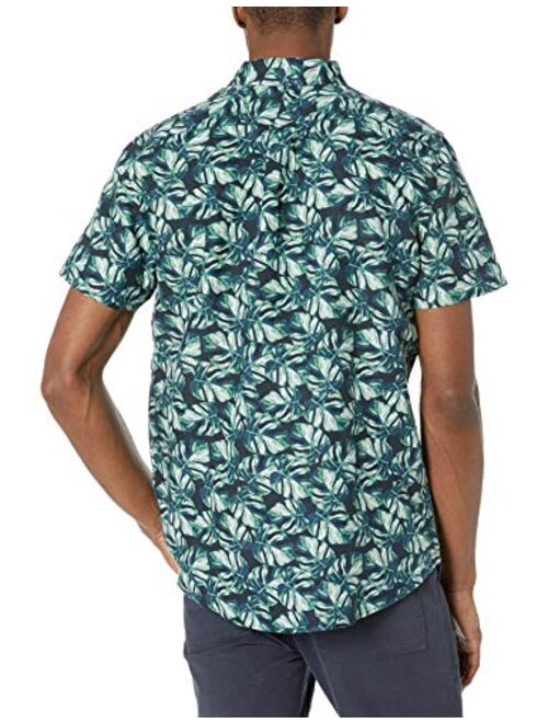 Amazon Brand - Goodthreads Men's Standard-Fit Short-Sleeve Linen and Cotton Blend Shirt