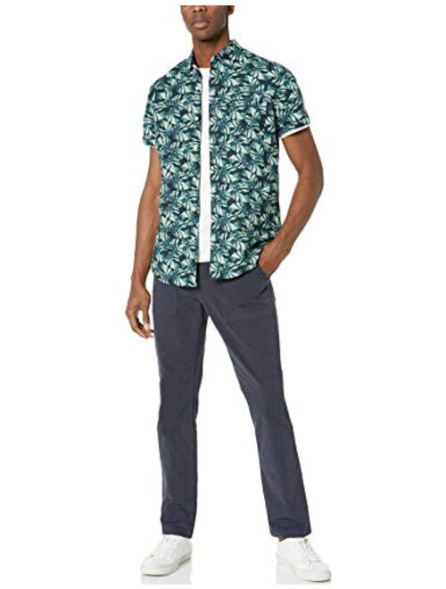 Amazon Brand - Goodthreads Men's Standard-Fit Short-Sleeve Linen and Cotton Blend Shirt