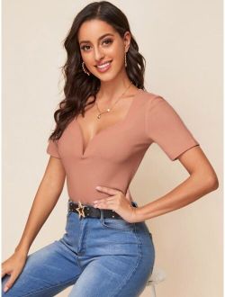 Sweetheart Neck Solid Top