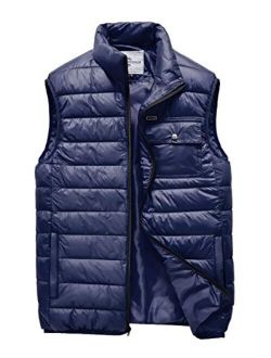 Heihuohua Men's Warm Puffer Vest Outdoor Lightweight Padded Thick Vest