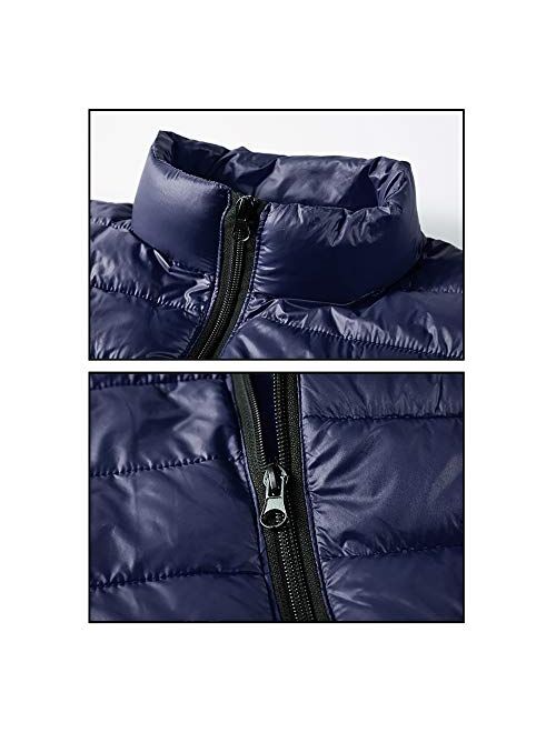 Heihuohua Men's Warm Puffer Vest Outdoor Lightweight Padded Thick Vest