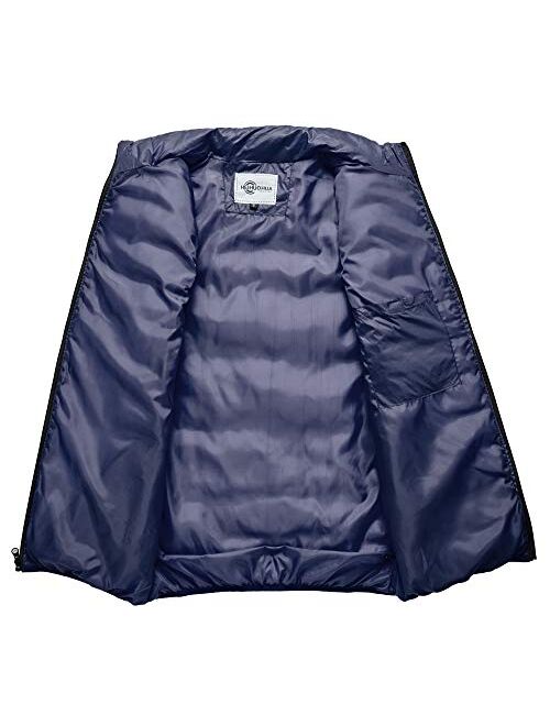 Heihuohua Men's Warm Puffer Vest Outdoor Lightweight Padded Thick Vest