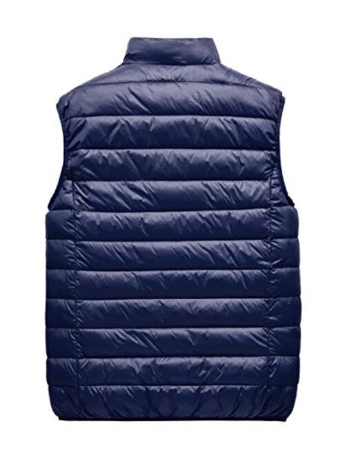 Heihuohua Men's Warm Puffer Vest Outdoor Lightweight Padded Thick Vest