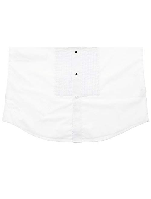 Milani Men's White Tuxedo Shirt with Convertible Barrel Cuffs