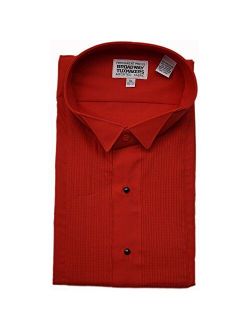 Men's 1/8" Wing Tip Collar Red Tuxedo Shirt