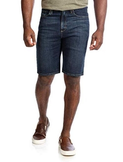 Men's Denim Solid Relaxed Fit Comfort Flex Waistband Short