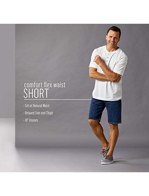 Wrangler Men's Denim Solid Relaxed Fit Comfort Flex Waistband Short