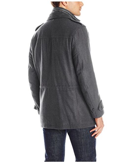 Marc New York by Andrew Marc Men's Wool 4 Pocket Jacket with Removable Bib