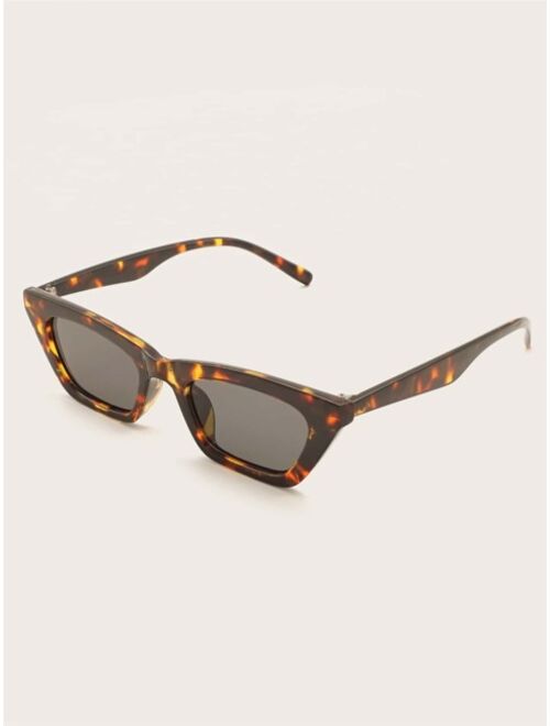 Shein Leopard Print Frame Cat Eye Sunglasses