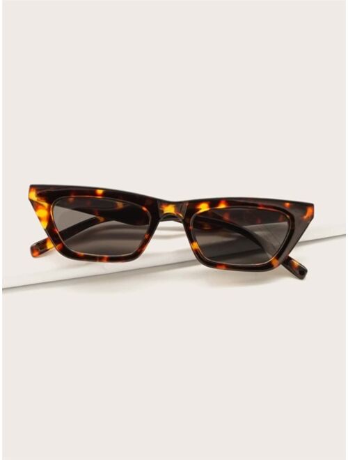 Shein Leopard Print Frame Cat Eye Sunglasses