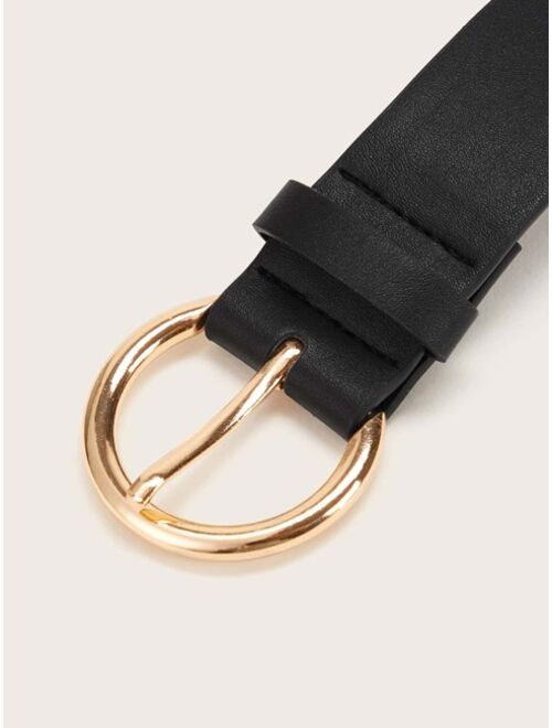Shein Plus Solid PU Buckle Belt