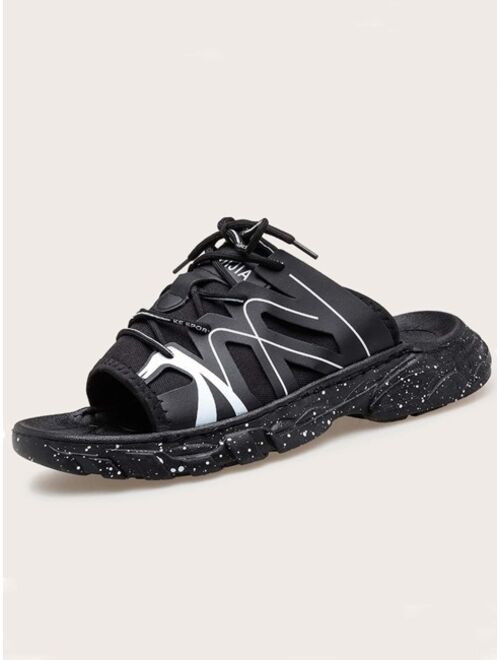 Shein Men Lace-up Front Sliders