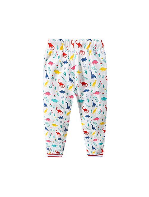 Hongshilian Kids Cotton Pants Drawstring Elastic Sweatpants for Boys or Girls