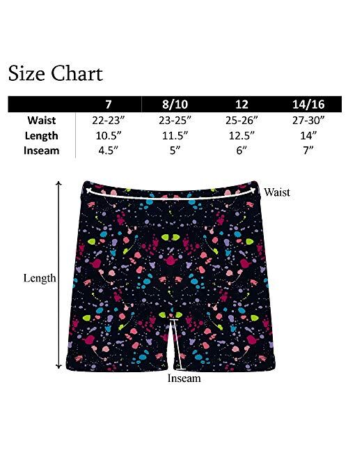 Popular Girl's Butter Soft Solid and Print Active Bike Shorts - 2 Pack