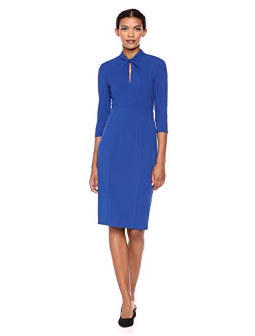 Donna Morgan Women's Knotted Crepe Sheath Dress