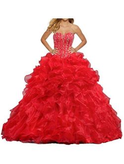 ANTS Women's Sweetheart Formal Quinceanera Dress Prom Gown