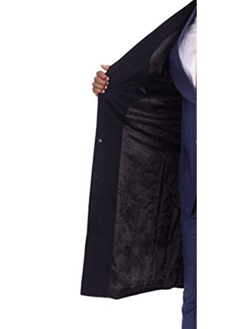 Men's Wool Cashmere Single Breasted Full Length Overcoat Top Coat
