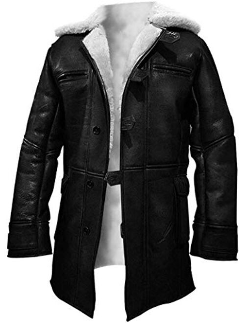 LP-FACON Mens Cosplay Hero Star Costume Leather Trench Coat Winter Collection