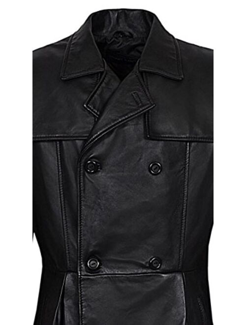 Smart Range Men's Morpheus Full Length Leather Jacket Coat