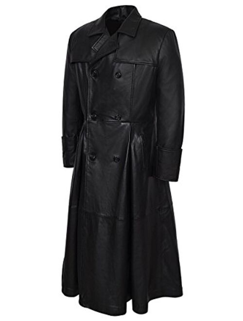 Smart Range Men's Morpheus Full Length Leather Jacket Coat