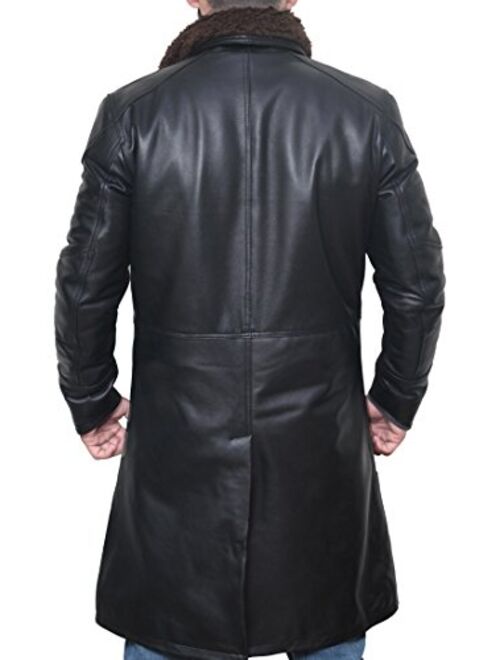 Blingsoul Leather Coats for Men - Swedish Bomber Shearling PU Leather Jacket Men