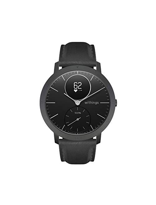 Withings Steel HR - Hybrid Smartwatch - Activity Tracker with Connected GPS, Heart Rate Monitor, Sleep Monitor, Smart Notifications, Water Resistant with 25-Day Battery L