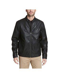 Men's The Dylan Faux Leather Racer Jacket